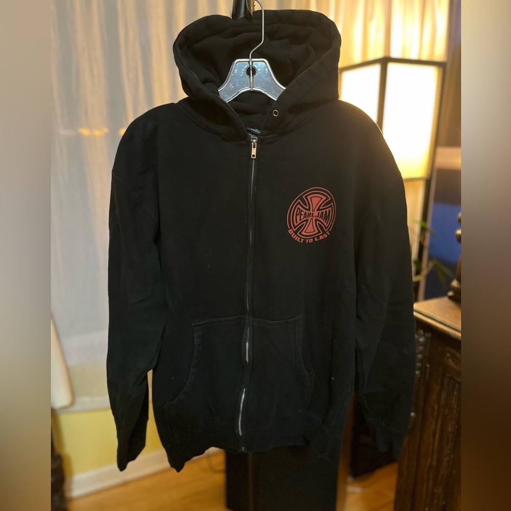 Pearl Jam Built to Last Black Zip-Up Tour Hoodie